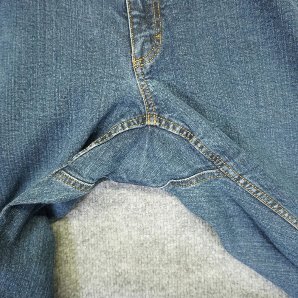 Duluth Trading Flex Weekender Jeans Mens 38x32 Blue Fit Straight Leg Stretch